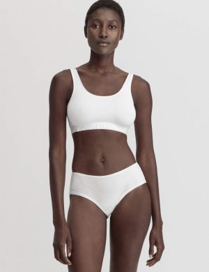 hessnatur Damen Panty Regular Cut COTTON FEEL aus Bio-Baumwolle - weiß