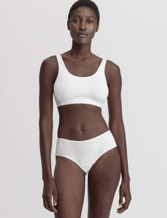 hessnatur Damen Panty Regular Cut COTTON FEEL aus Bio-Baumwolle - weiß