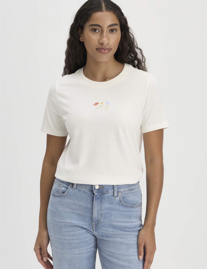 hessnatur Damen Print T-Shirt Relaxed aus Bio-Baumwolle - weiß hessnatur Damen Print T-Shirt Relaxed aus Bio-Baumwolle - weiß