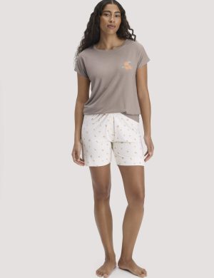 hessnatur Damen Pyjama PURE FLOW aus TENCEL™ Modal - beige