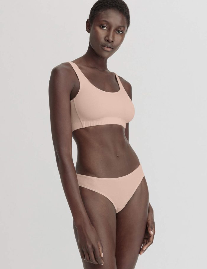 hessnatur Damen Slip Regular Cut im 3er-Pack COTTON FEEL aus Bio-Baumwolle - rosa