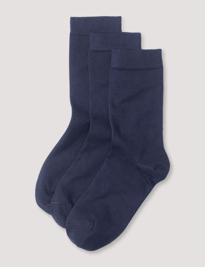 hessnatur Damen Socken im 3er-Pack aus Bio-Baumwolle - blau - Größe 35-37 hessnatur Damen Socken im 3er-Pack aus Bio-Baumwolle - blau - Größe 35-37