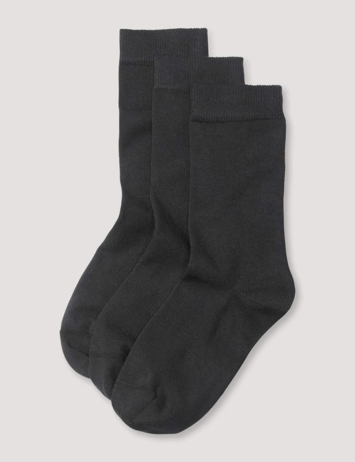 hessnatur Damen Socken im 3er-Pack aus Bio-Baumwolle - schwarz - Größe 38-40 hessnatur Damen Socken im 3er-Pack aus Bio-Baumwolle - schwarz - Größe 38-40