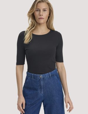 hessnatur Damen Softrib T-Shirt Fitted aus Bio-Baumwolle und TENCEL™ Modal