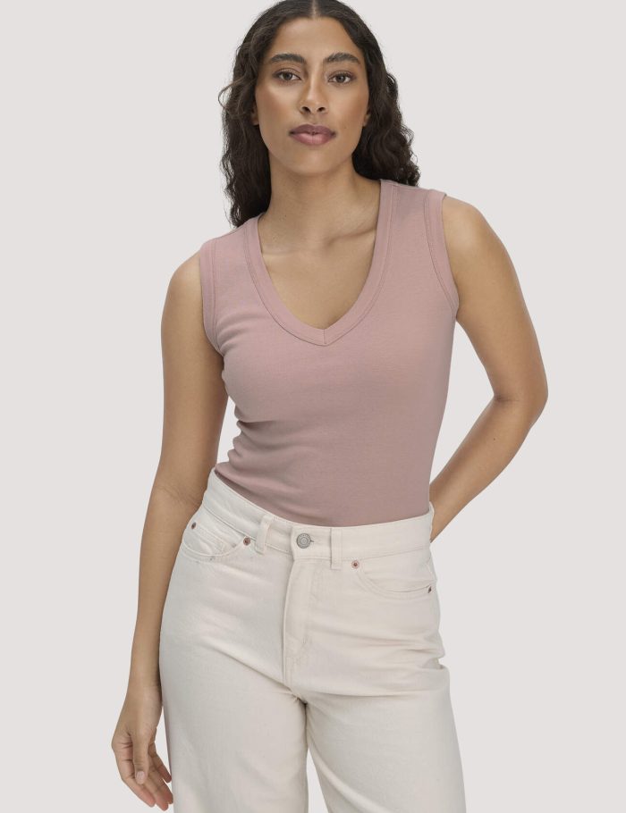 hessnatur Damen Softrib Top Fitted aus Bio-Baumwolle und TENCEL™ Modal - rosa hessnatur Damen Softrib Top Fitted aus Bio-Baumwolle und TENCEL™ Modal - rosa