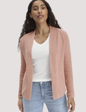 hessnatur Damen Strick Jacke Regular aus Bio-Baumwolle - rosa