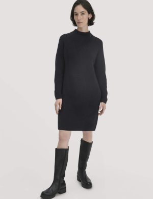 hessnatur Damen Strick Kleid Regular aus Bio-Baumwolle