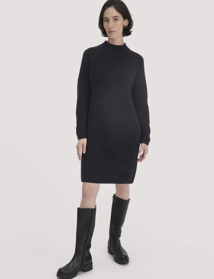 hessnatur Damen Strick Kleid Regular aus Bio-Baumwolle