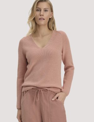 hessnatur Damen Strick Pullover Regular aus Bio-Baumwolle - rosa