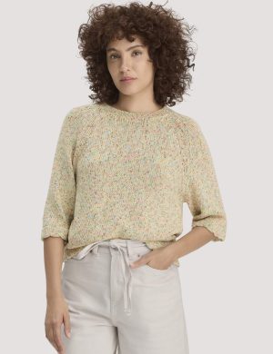 hessnatur Damen Strick Pullover Relaxed aus Bio-Baumwolle - beige