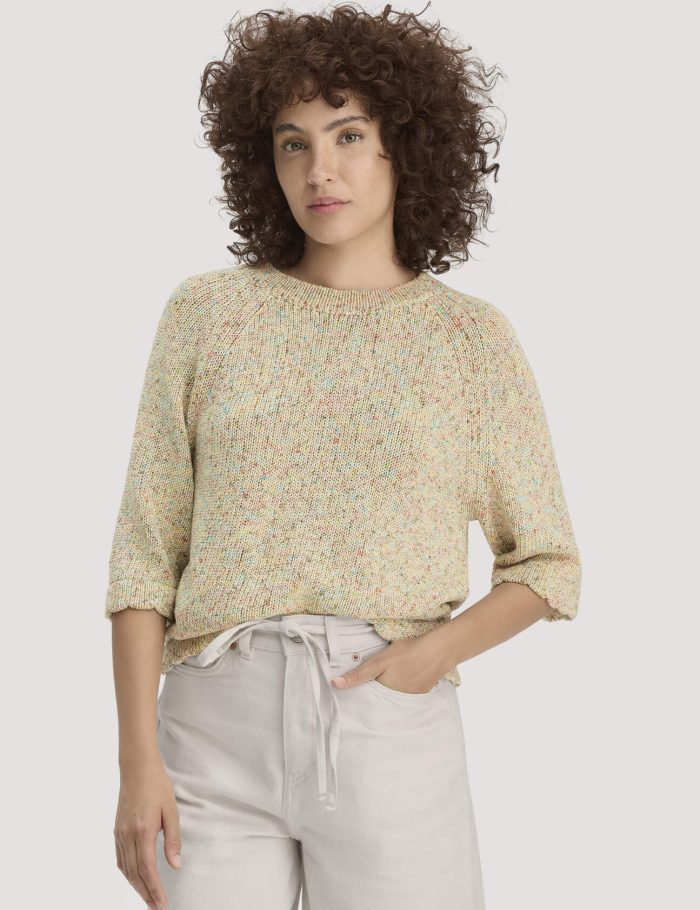 hessnatur Damen Strick Pullover Relaxed aus Bio-Baumwolle - beige