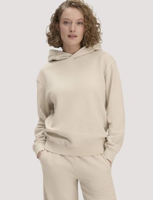 hessnatur Damen Sweathoodie Relaxed aus Bio-Baumwolle - beige