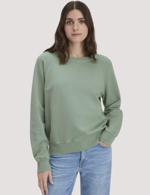 hessnatur Damen Sweatshirt Oversize aus Bio-Baumwolle - grün