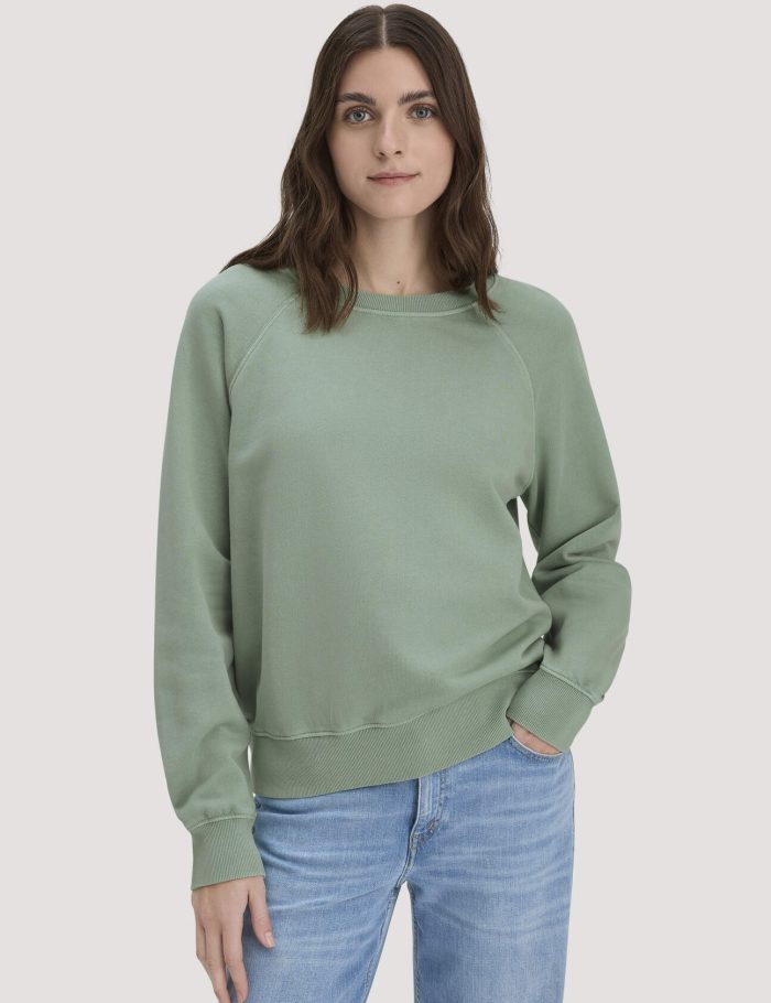 hessnatur Damen Sweatshirt Oversize aus Bio-Baumwolle - grün