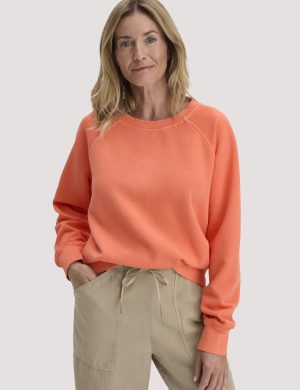 hessnatur Damen Sweatshirt Oversize aus Bio-Baumwolle - orange