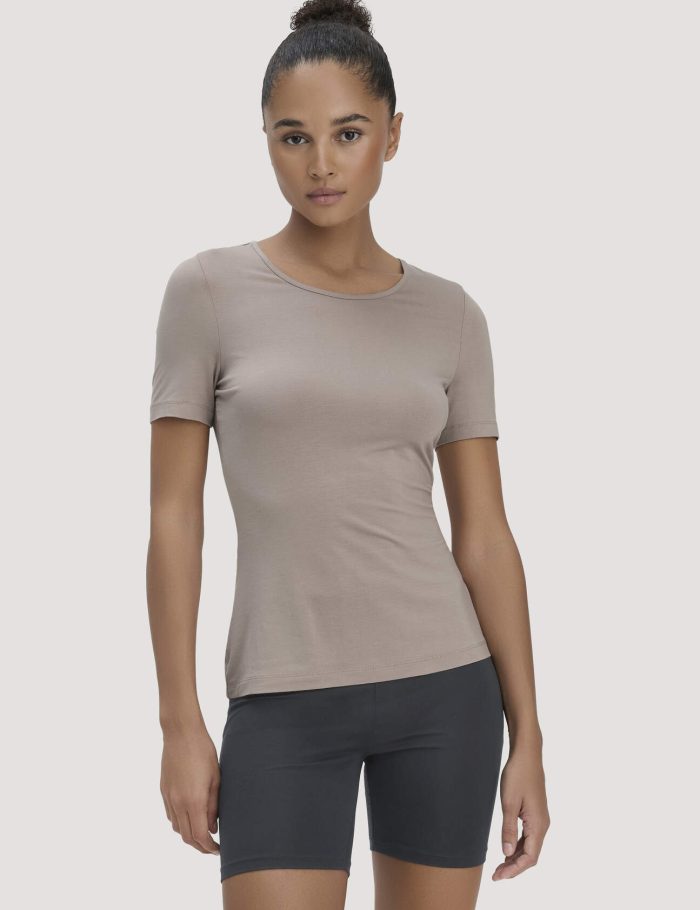 hessnatur Damen T-Shirt PURE FLOW aus TENCEL™ Modal - beige