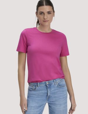 hessnatur Damen T-Shirt Regular aus Regenerative Organic Cotton (ROC) - lila