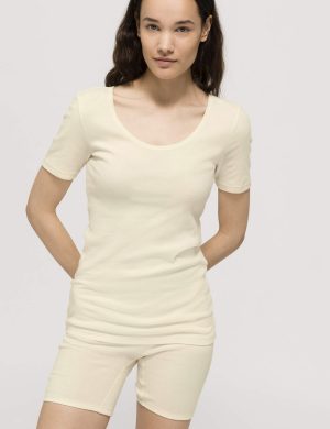 hessnatur Damen T-Shirt Rundhals PURE NATURE aus Bio-Baumwolle