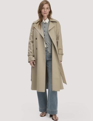 hessnatur Damen Trenchcoat Relaxed NATURE SHELL aus Bio-Baumwolle
