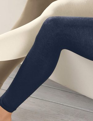 hessnatur Feinstrumpf-Leggings aus Bio-Baumwolle - blau