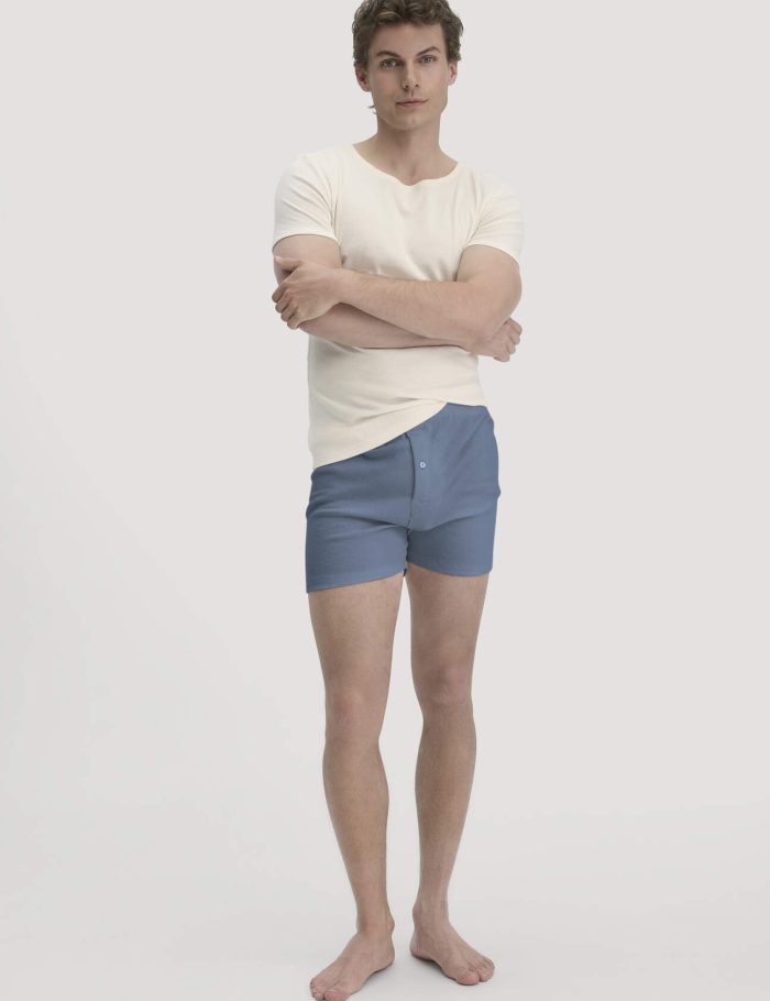 hessnatur Herren Boxershorts aus Bio-Baumwolle mit TENCEL™ Modal - blau - Größe 6 = L hessnatur Herren Boxershorts aus Bio-Baumwolle mit TENCEL™ Modal - blau - Größe 6 = L