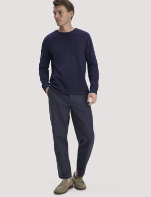 hessnatur Herren Chino RONNEL Relaxed aus Bio-Baumwolle - blau