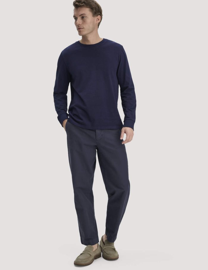 hessnatur Herren Chino RONNEL Relaxed aus Bio-Baumwolle - blau