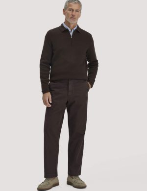 hessnatur Herren Chino RONNEL Relaxed aus Bio-Baumwolle - braun