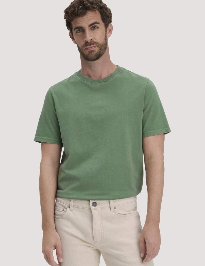 hessnatur Herren Heavy Jersey Shirt Relaxed aus Bio-Baumwolle - grün
