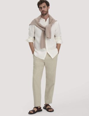 hessnatur Herren Hose RON Relaxed aus Bio-Baumwolle mit Leinen