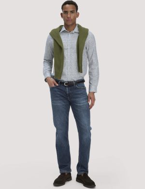 hessnatur Herren Jeans BEN Regular Straight aus Bio-Denim - blau