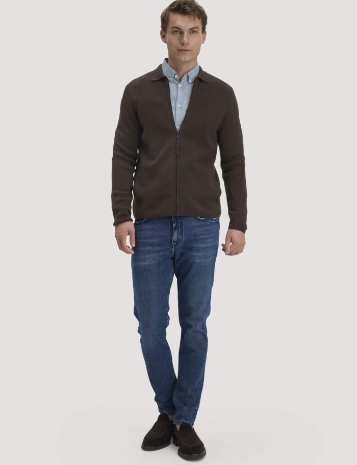 hessnatur Herren Jeans JASPER Slim aus Bio-Denim - blau