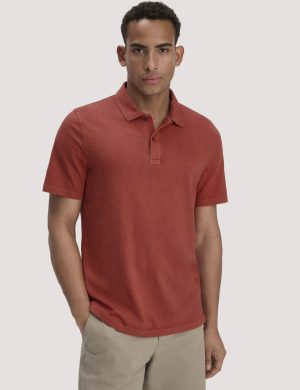 hessnatur Herren Jersey Polo Regular aus Bio-Baumwolle - braun