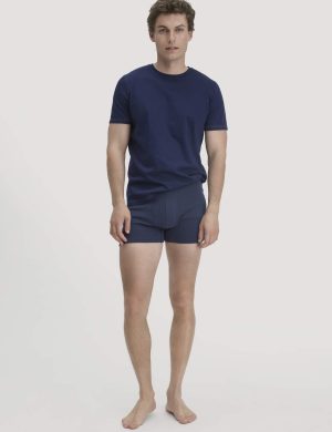 hessnatur Herren Pants Regular Cut im 2er-Pack PURE NATURE aus Bio-Baumwolle - blau - Größe 8 = XXL