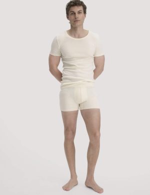 hessnatur Herren Pants Regular Cut im 2er-Pack PURE NATURE aus Bio-Baumwolle - natur - Größe 5 = M