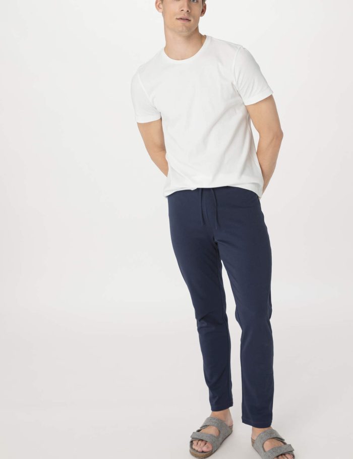 hessnatur Herren Schlafhose Relaxed aus Bio-Baumwolle - blau hessnatur Herren Schlafhose Relaxed aus Bio-Baumwolle - blau
