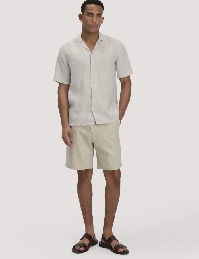 hessnatur Herren Shorts ENEA Relaxed aus Bio-Baumwolle mit Leinen