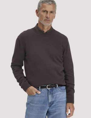 hessnatur Herren Strick Pullover Regular aus Bio-Baumwolle - braun