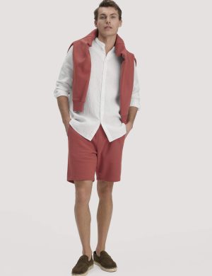 hessnatur Herren Sweat Shorts TRIAS Relaxed BETTER RECYCLING aus Bio-Baumwolle - braun