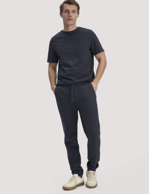 hessnatur Herren Sweathose TRIAS Relaxed BETTERRECYCLING aus Bio-Baumwolle - blau