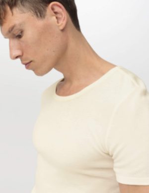 hessnatur Herren T-Shirt im 2er-Pack PURE NATURE aus Bio-Baumwolle - natur - Größe 6 = L