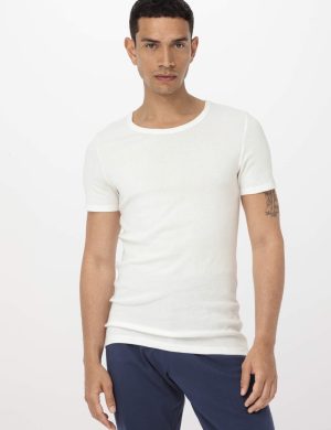 hessnatur Herren T-Shirt im 2er-Pack PURE NATURE aus Bio-Baumwolle - weiß - Größe 5 = M