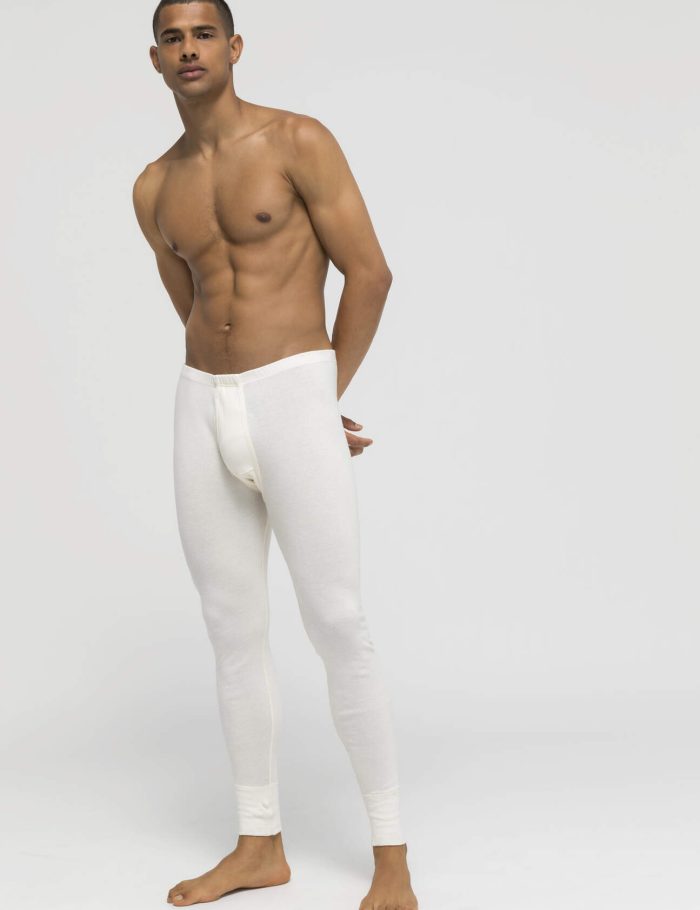 hessnatur lange Herren Pants PURE NATURE aus Bio-Baumwolle - natur - Größe 6 = L