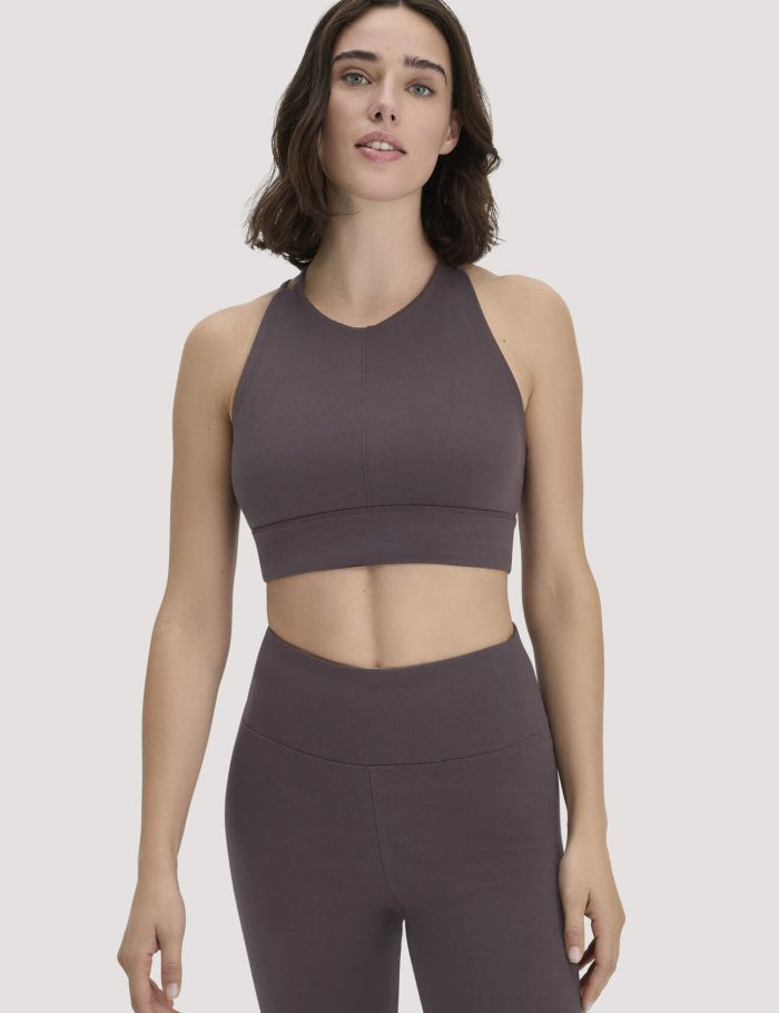 hessnatur Loungewear Bustier ACTIVE COMFORT aus Bio-Baumwolle - braun