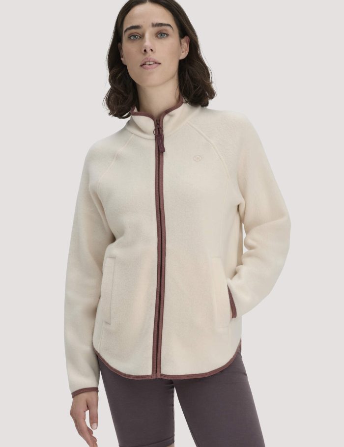hessnatur Loungewear Fleece Jacke Relaxed ACTIVE LIGHT aus Bio-Baumwolle