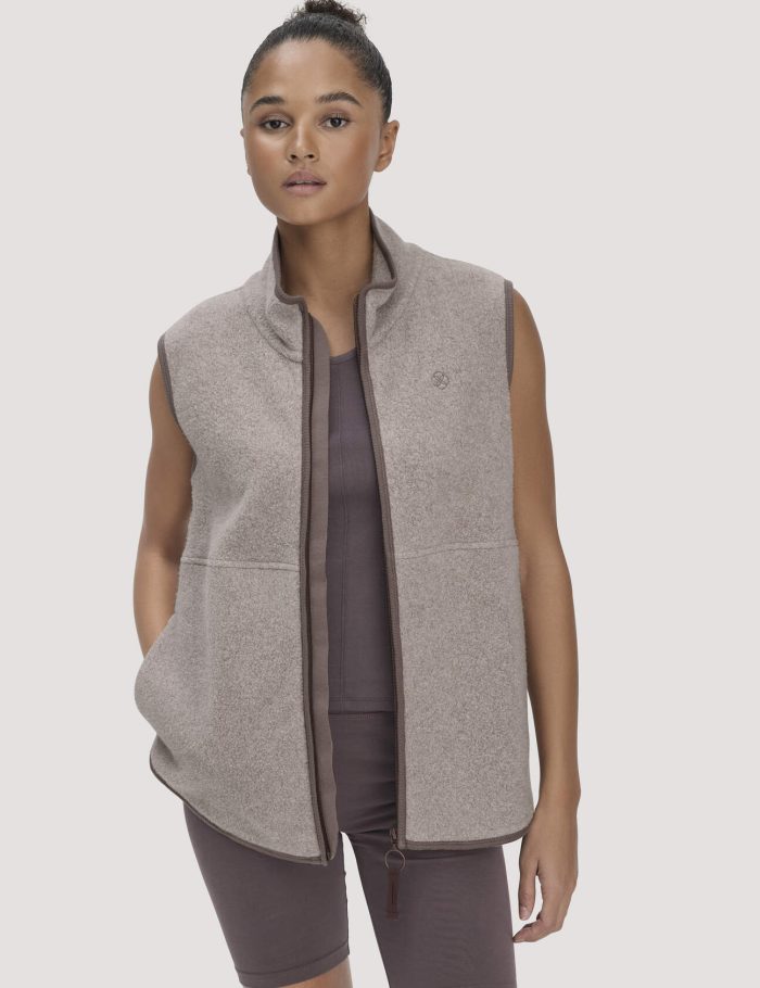 hessnatur Loungewear Fleece Weste Regular ACTIVE LIGHT aus Bio-Baumwolle - beige hessnatur Loungewear Fleece Weste Regular ACTIVE LIGHT aus Bio-Baumwolle - beige