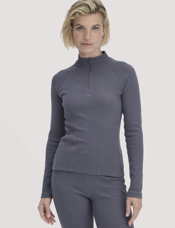 hessnatur Loungewear Longsleeve Fitted BETTER RECYCLING aus Bio-Baumwolle - blau hessnatur Loungewear Longsleeve Fitted BETTER RECYCLING aus Bio-Baumwolle - blau