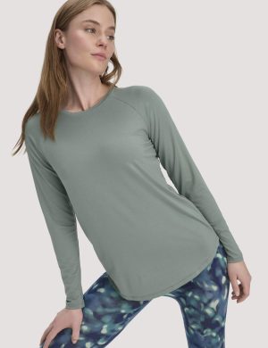 hessnatur Loungewear Longsleeve Regular ACTIVE COMFORT aus TENCEL™ Lyocell - grün