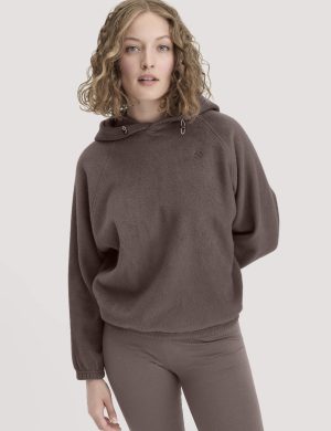hessnatur Loungewear Softfleece Hoodie Oversize ACTIVE COMFORT aus Bio-Baumwolle - lila