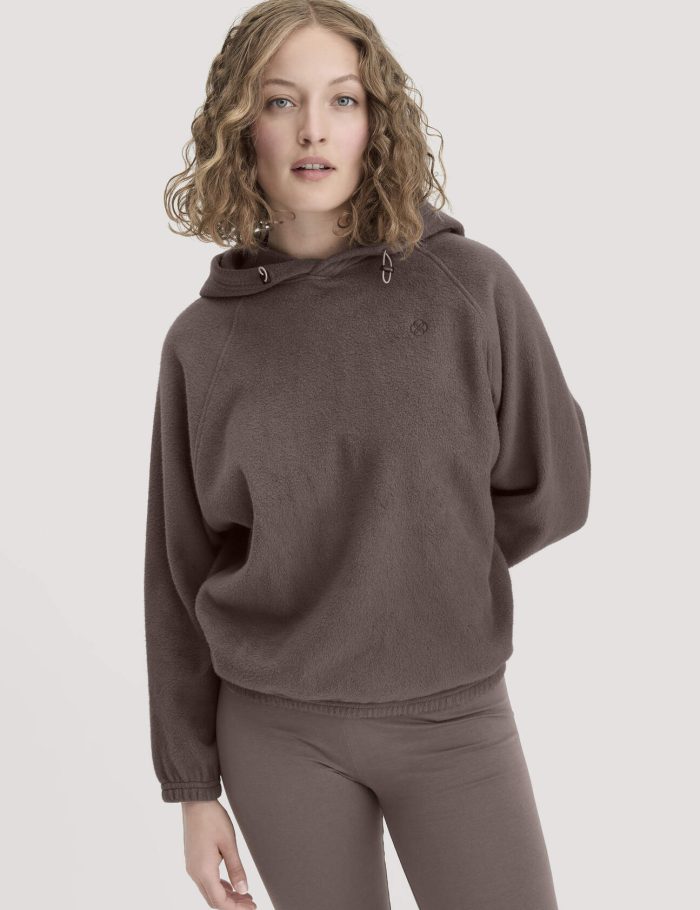 hessnatur Loungewear Softfleece Hoodie Oversize ACTIVE COMFORT aus Bio-Baumwolle - lila